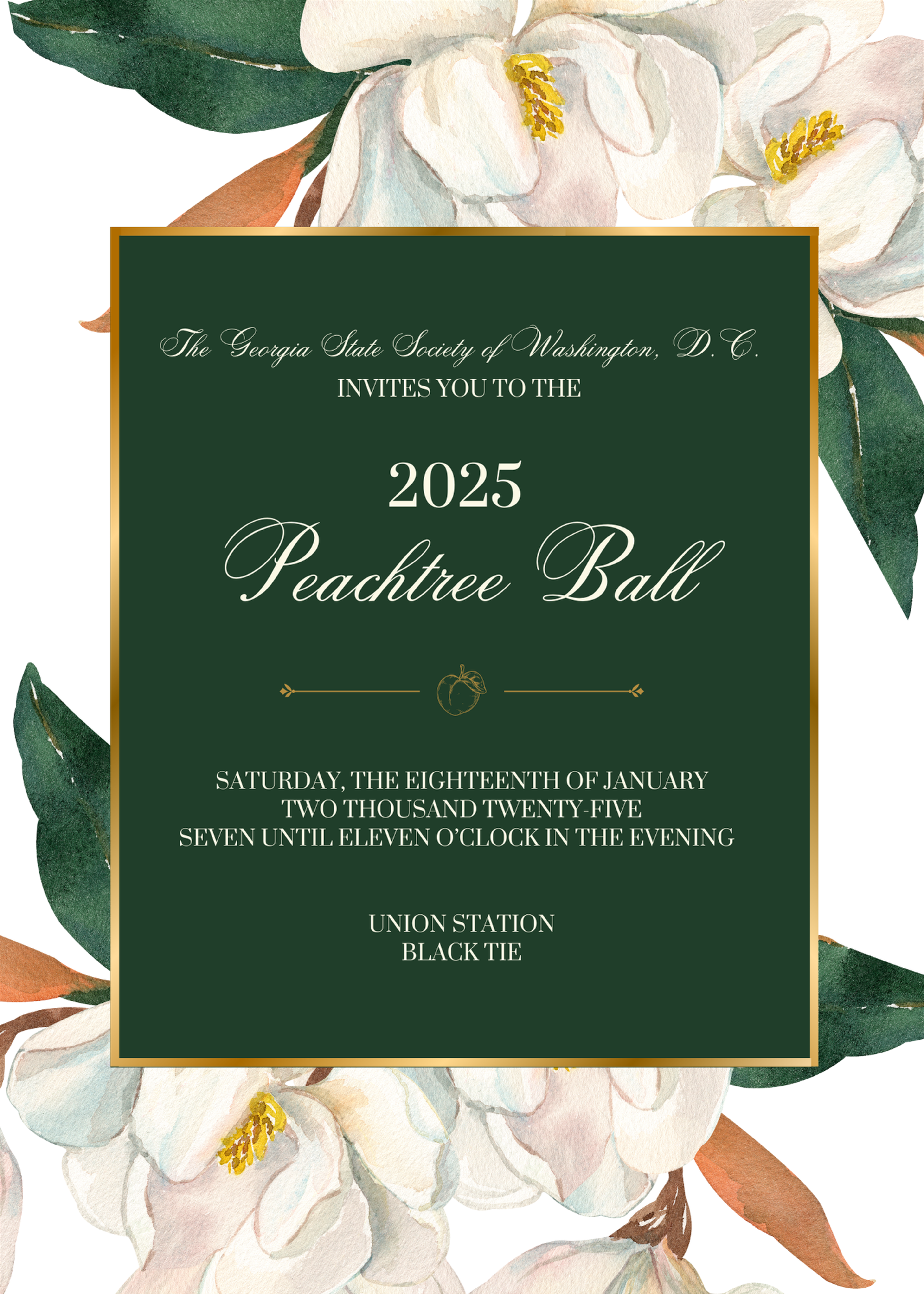 Peachtree Ball Save the Date card