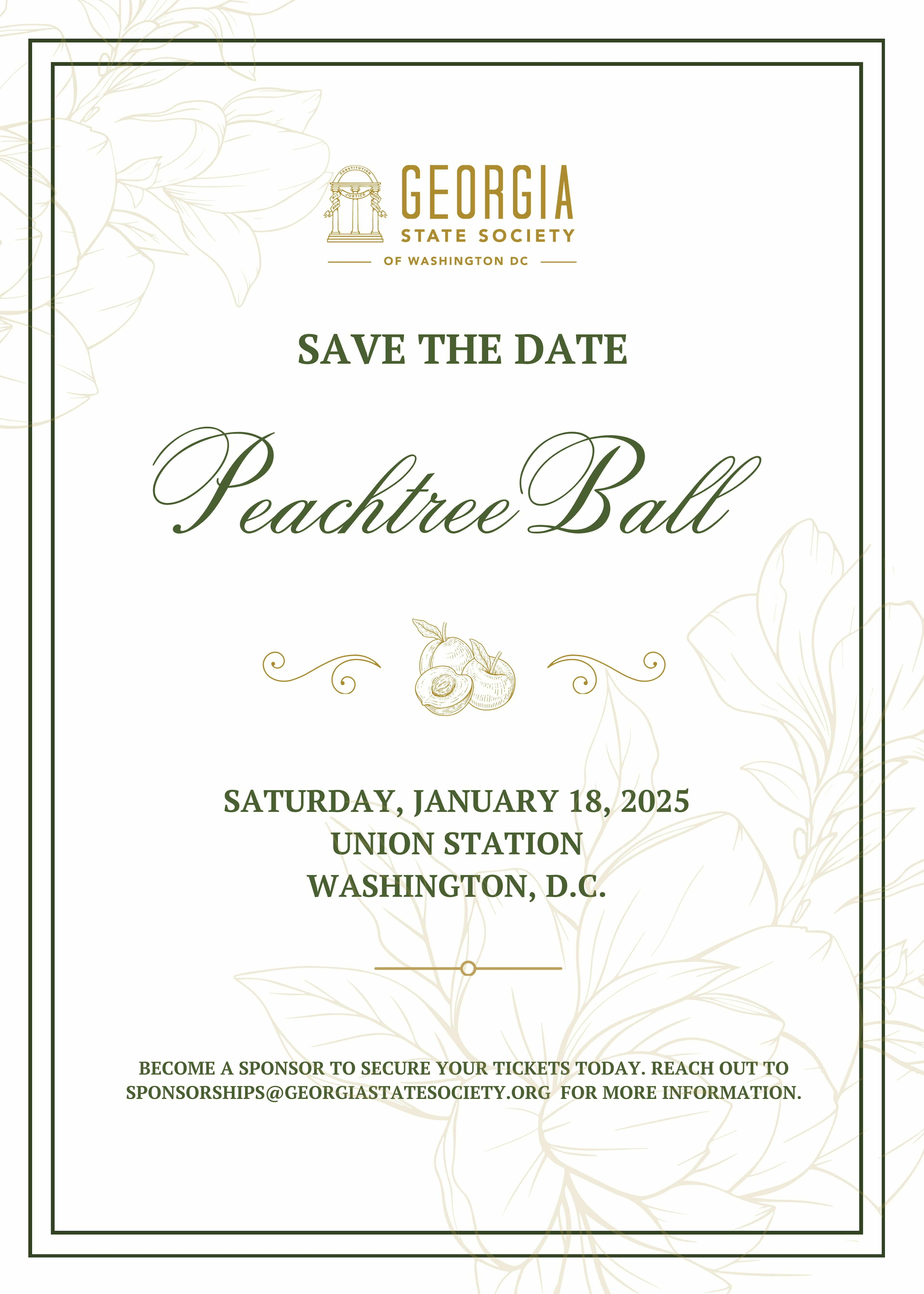 Peachtree Ball Save the Date card